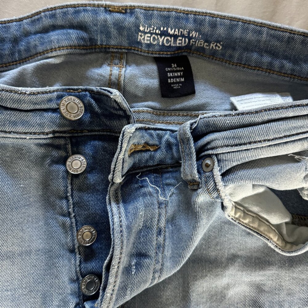 & DENIM Men's Ripped Jeans - Picture 3 of 3